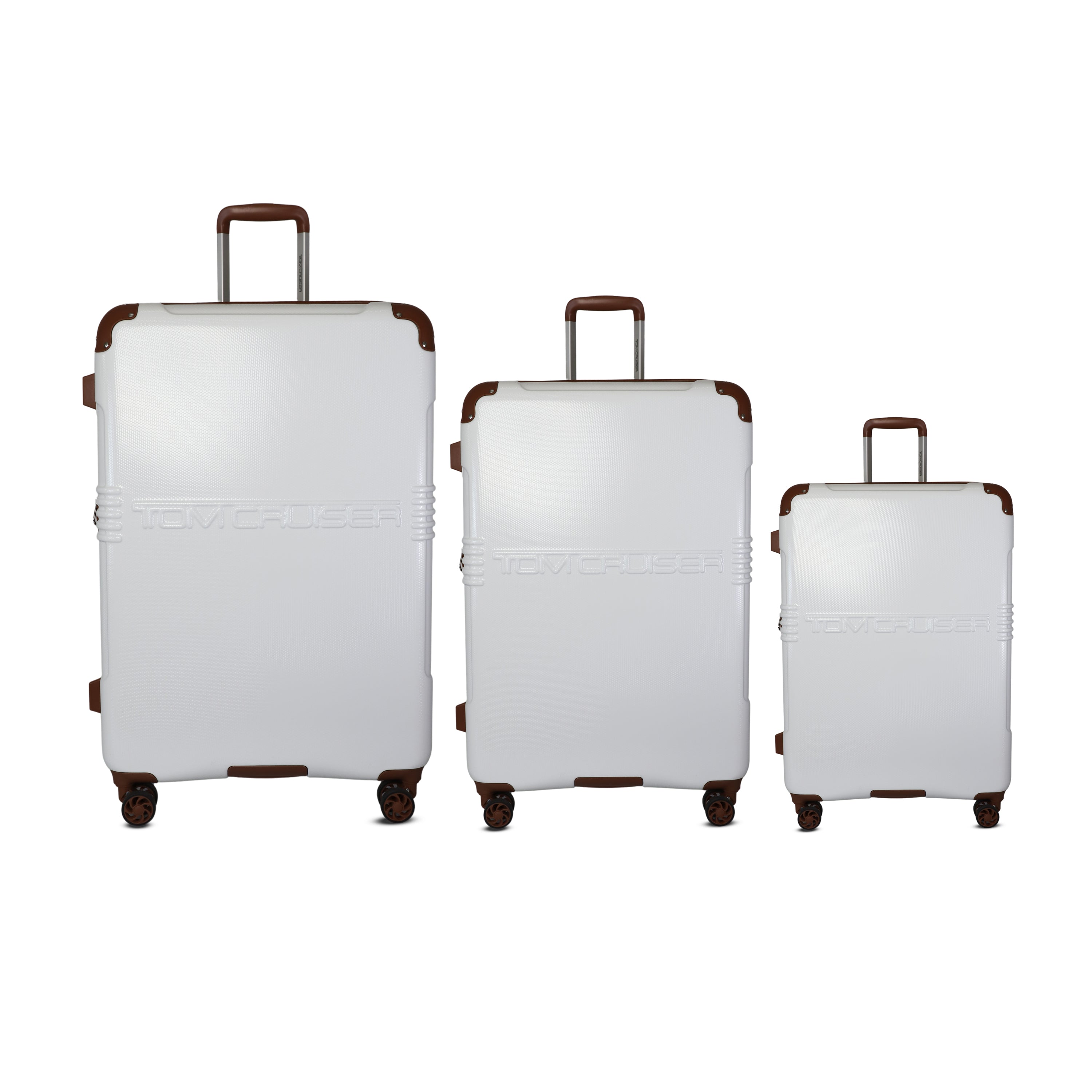 TOMCRUISER GRAND TOUR HARD TROLLEY 16,20,24,28 inch  WHITE (SET)