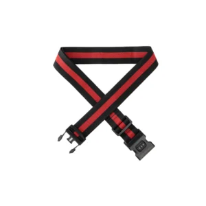 Combination Luggage Strap Black With Red
